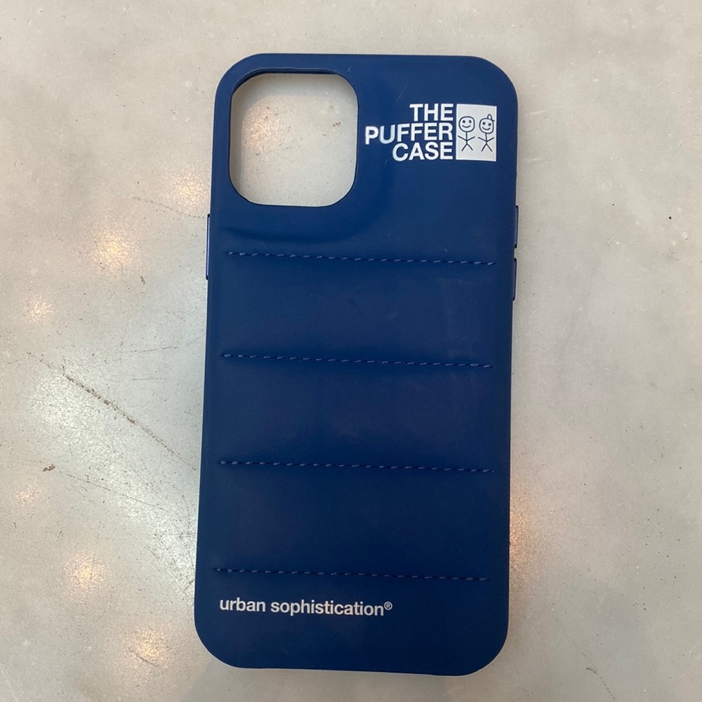 IPHONE CASE - THE PUFFER CASE - NAVY BLUE (URBAN SOPHISTICATION) iphone 11